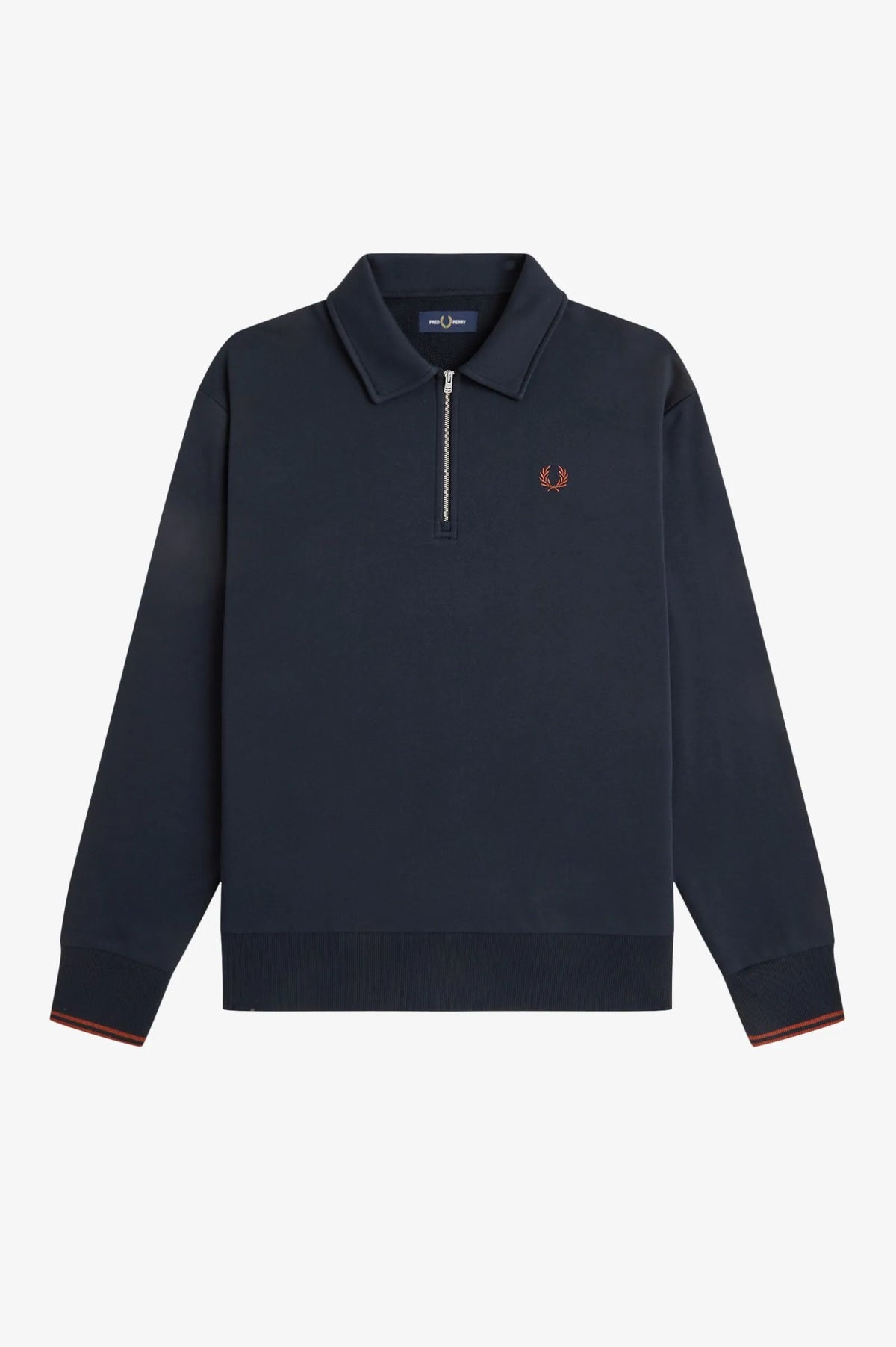 Fred Perry Sudadera Hombre Cuello Media Cremallera Azul 608 Who killed Bambi?