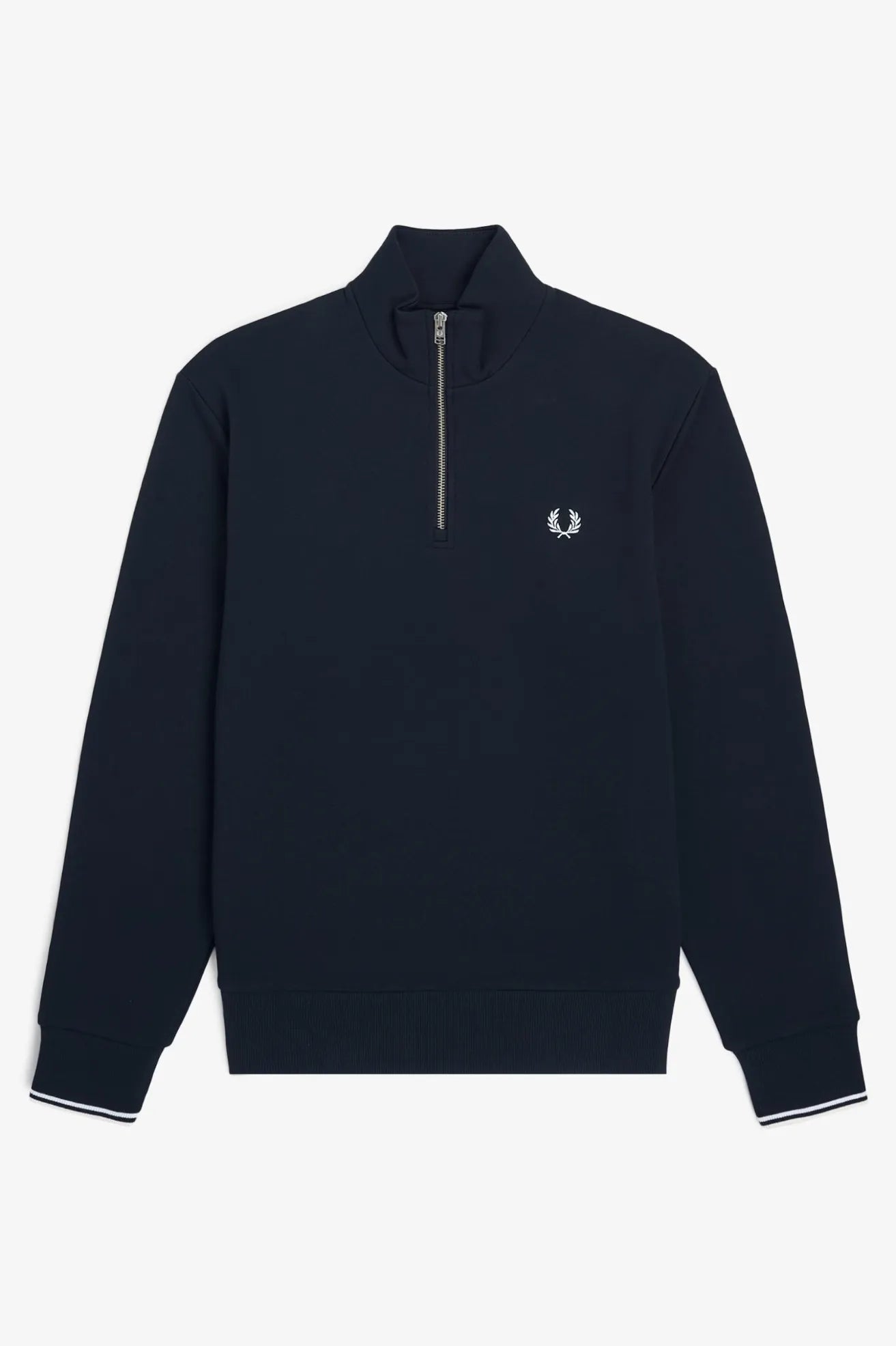 Fred Perry Sudadera Hombre Media Cremallera Azul Who killed Bambi?