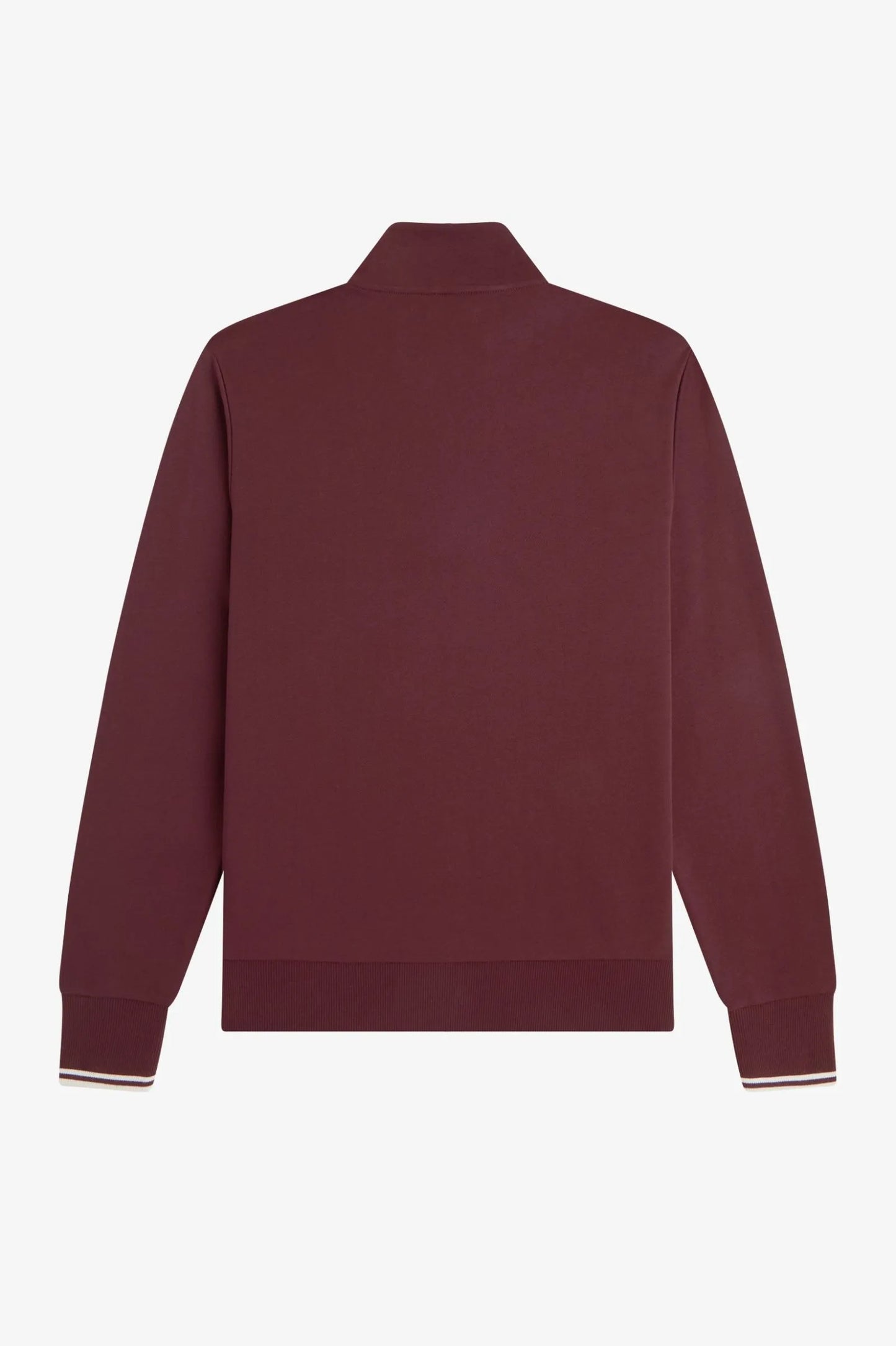Fred Perry Sudadera Hombre Media Cremallera Burdeos Who killed Bambi?