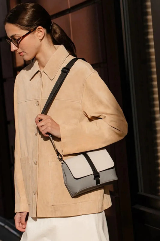 Gaston Luga Bolso Splash Crossbody Beige / Gris Who killed Bambi?