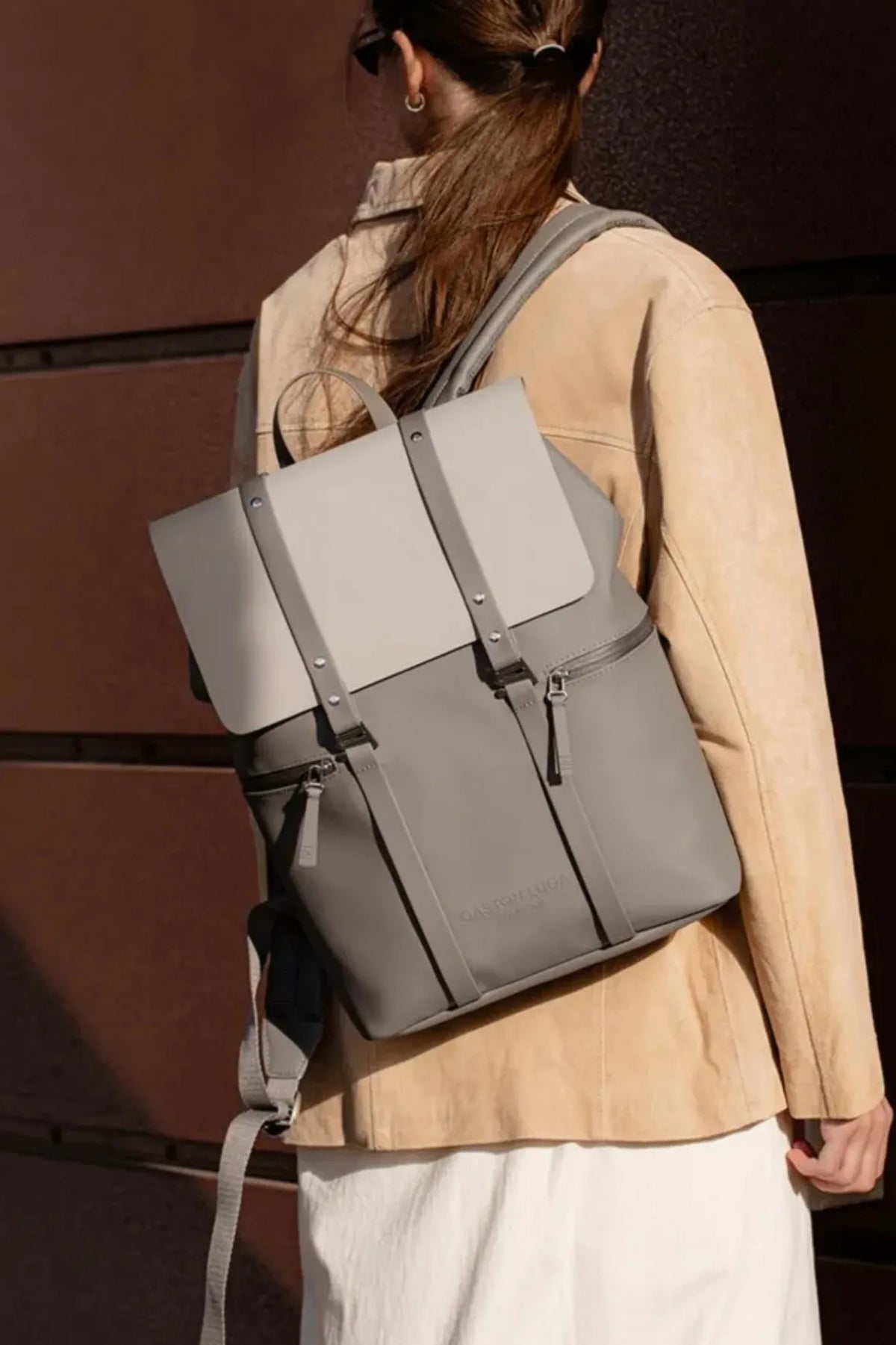 Gaston Luga Mochila Splash 2.0 14" Beige / Gris Who killed Bambi?