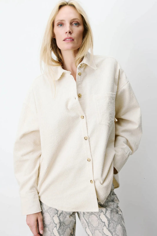 Grace And Mila Camisa Mujer Pana Oversize Ange Beige Who killed Bambi?