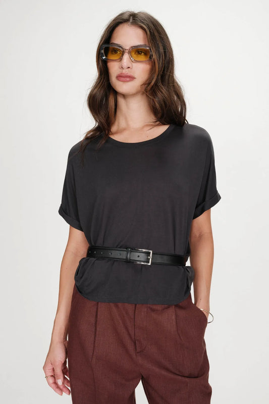 Grace And Mila Camiseta Mujer Oversize Parma Gris Oscuro Who killed Bambi?