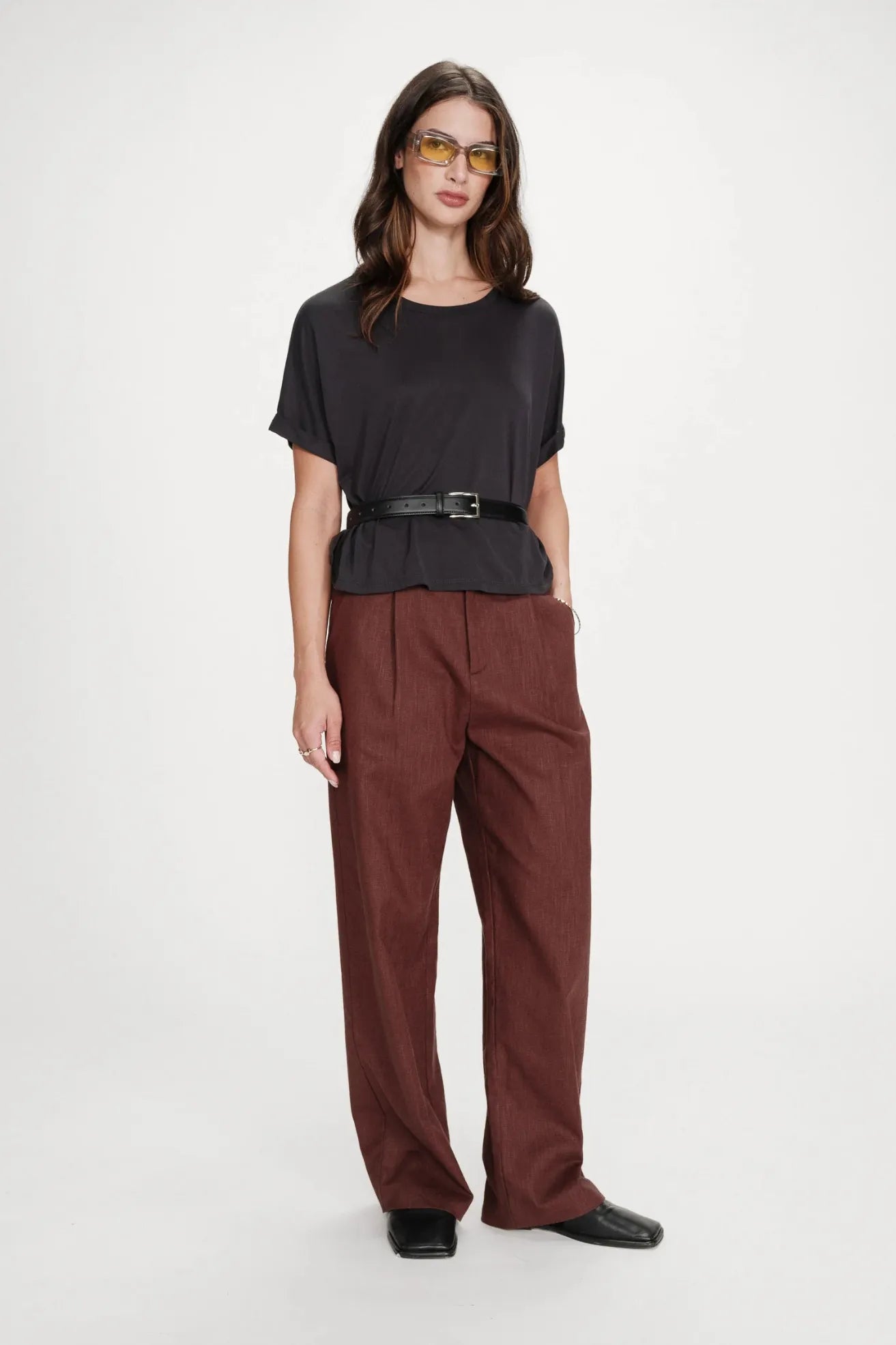 Grace And Mila Camiseta Mujer Oversize Parma Gris Oscuro Who killed Bambi?