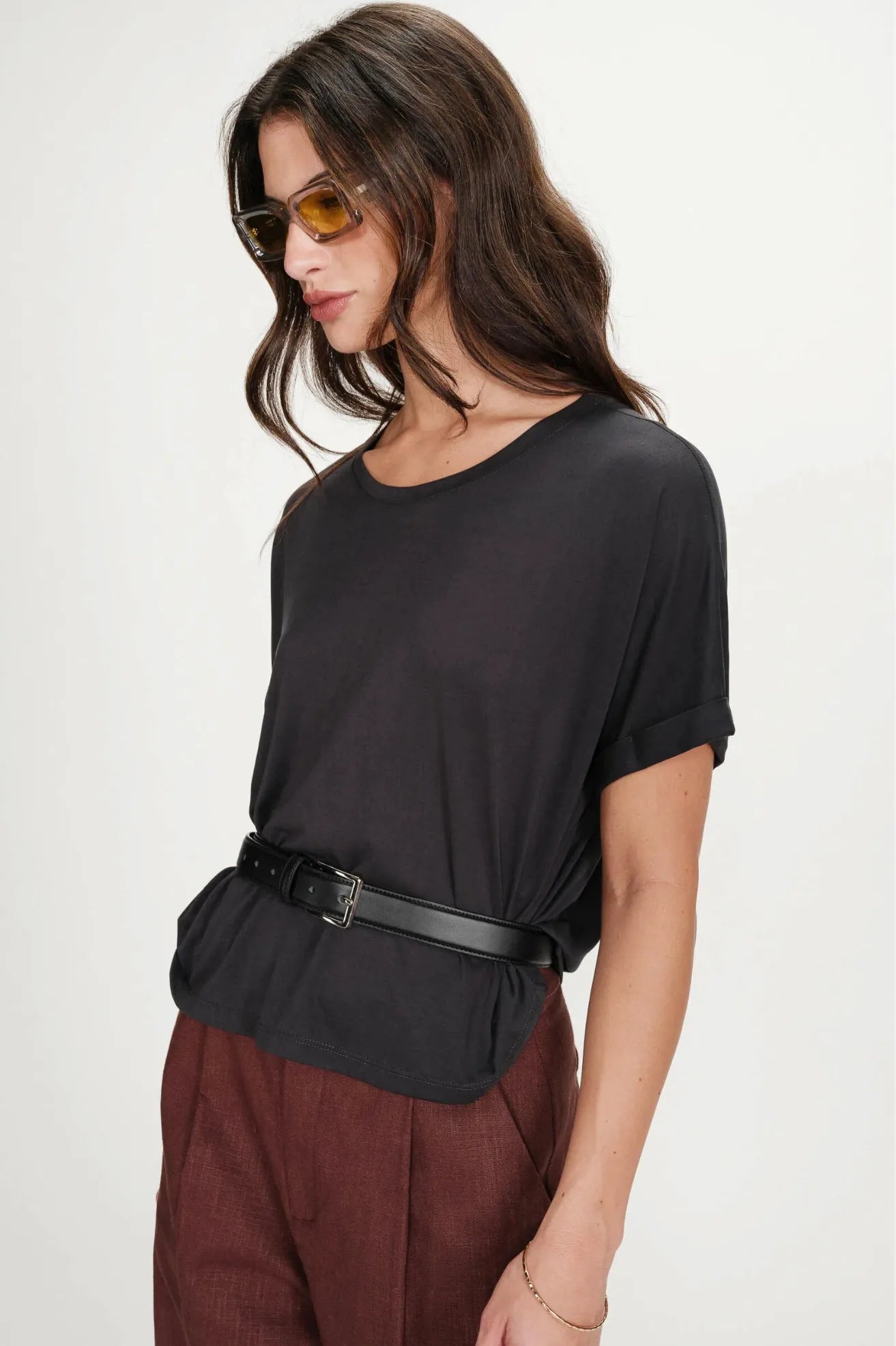 Grace And Mila Camiseta Mujer Oversize Parma Gris Oscuro Who killed Bambi?