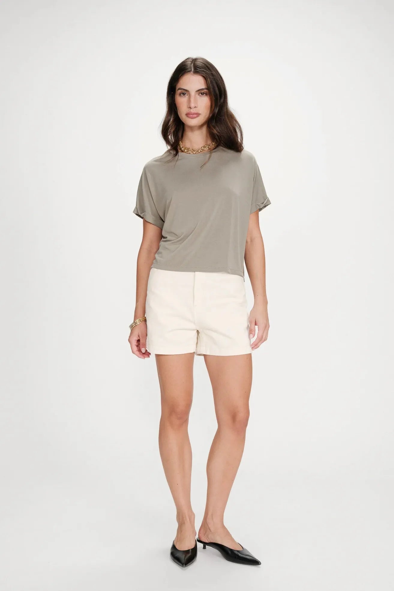 Grace And Mila Camiseta Mujer Oversize Parma Kaki Who killed Bambi?
