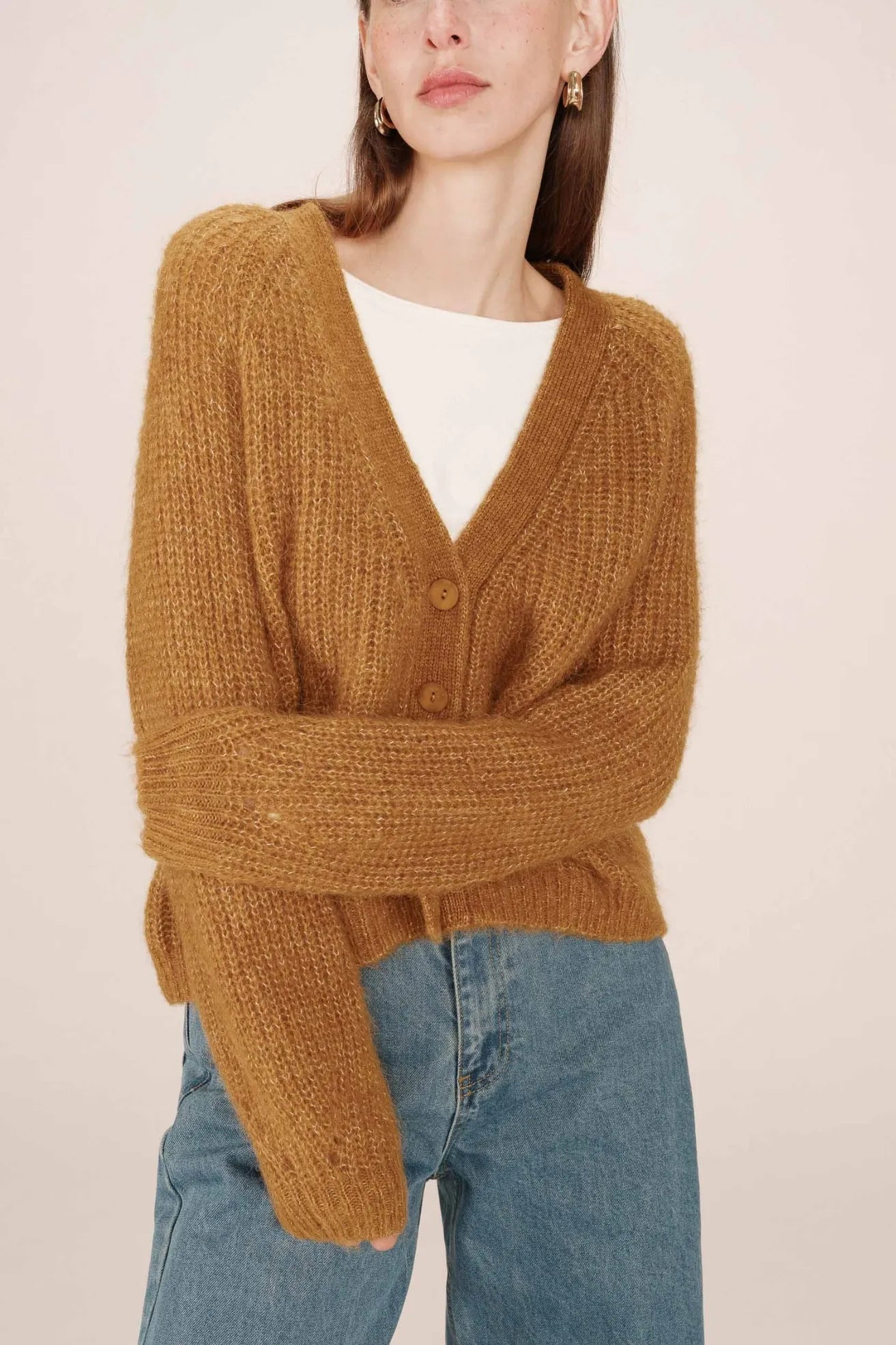 Grace And Mila Cardigan Mujer Saluda Ocre Who killed Bambi?