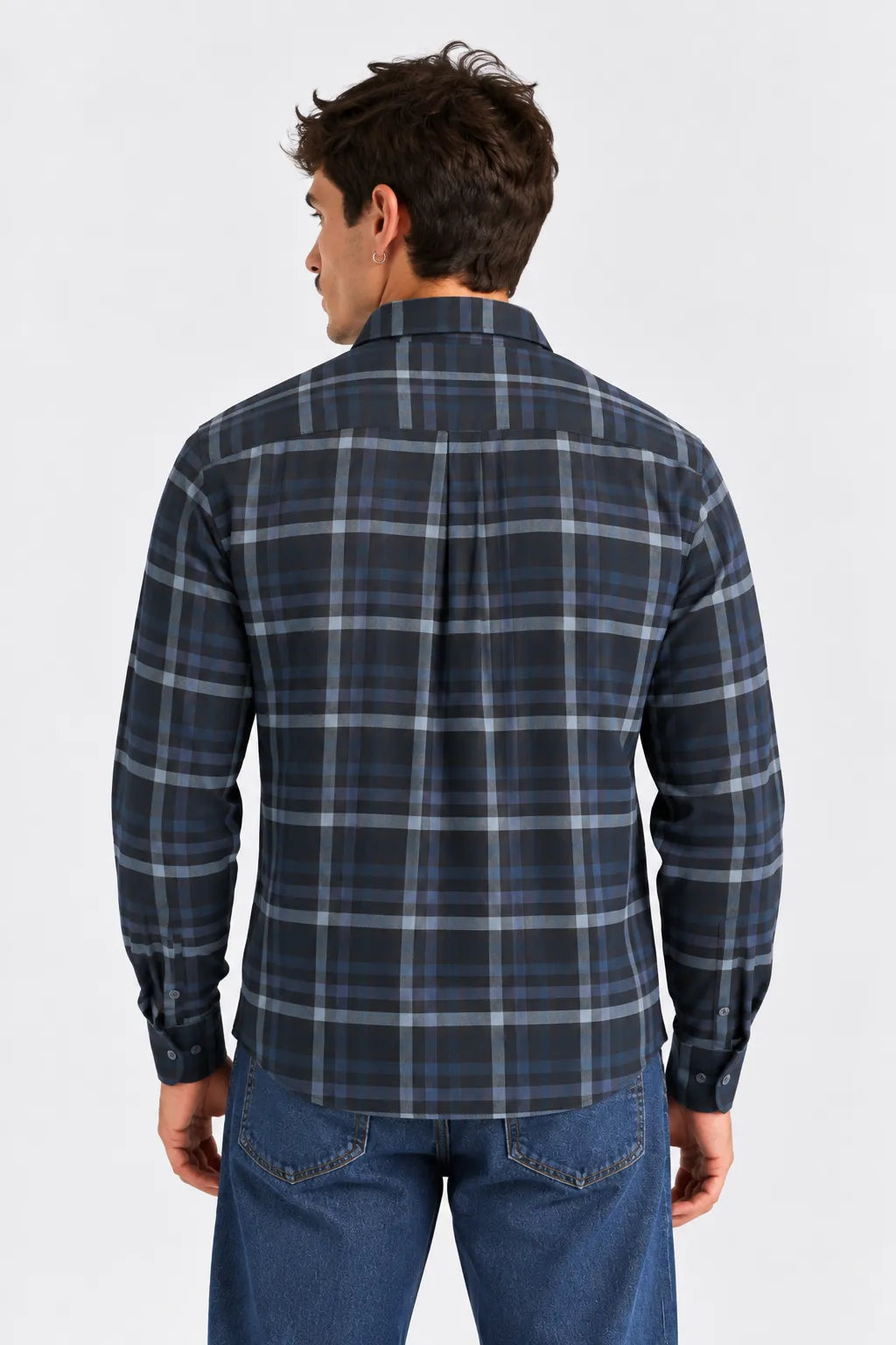 Lyle And Scott Camisa Hombre Cuadros Tonal Azul