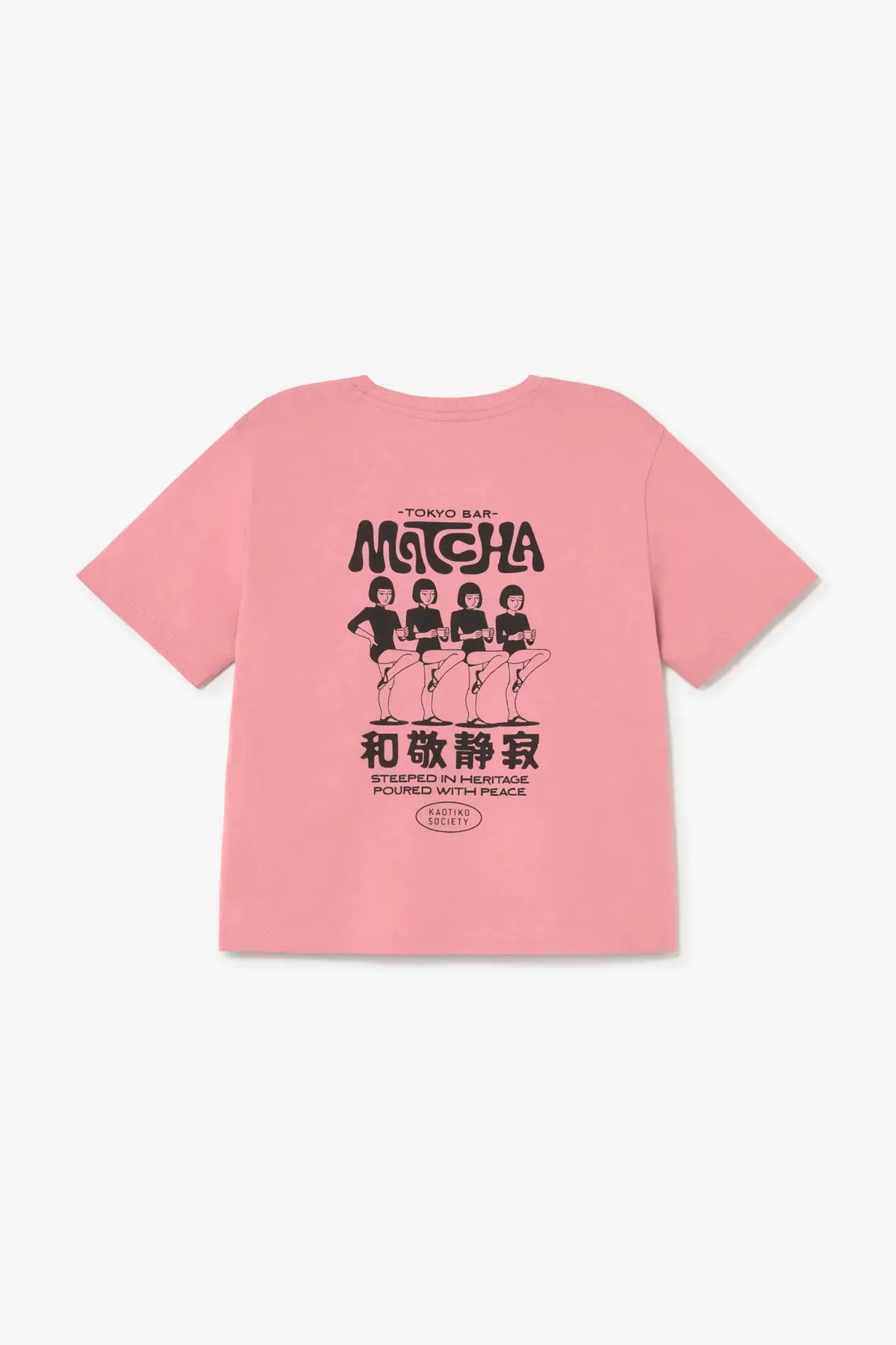 Kaotiko Camiseta Mujer Matcha Rosa