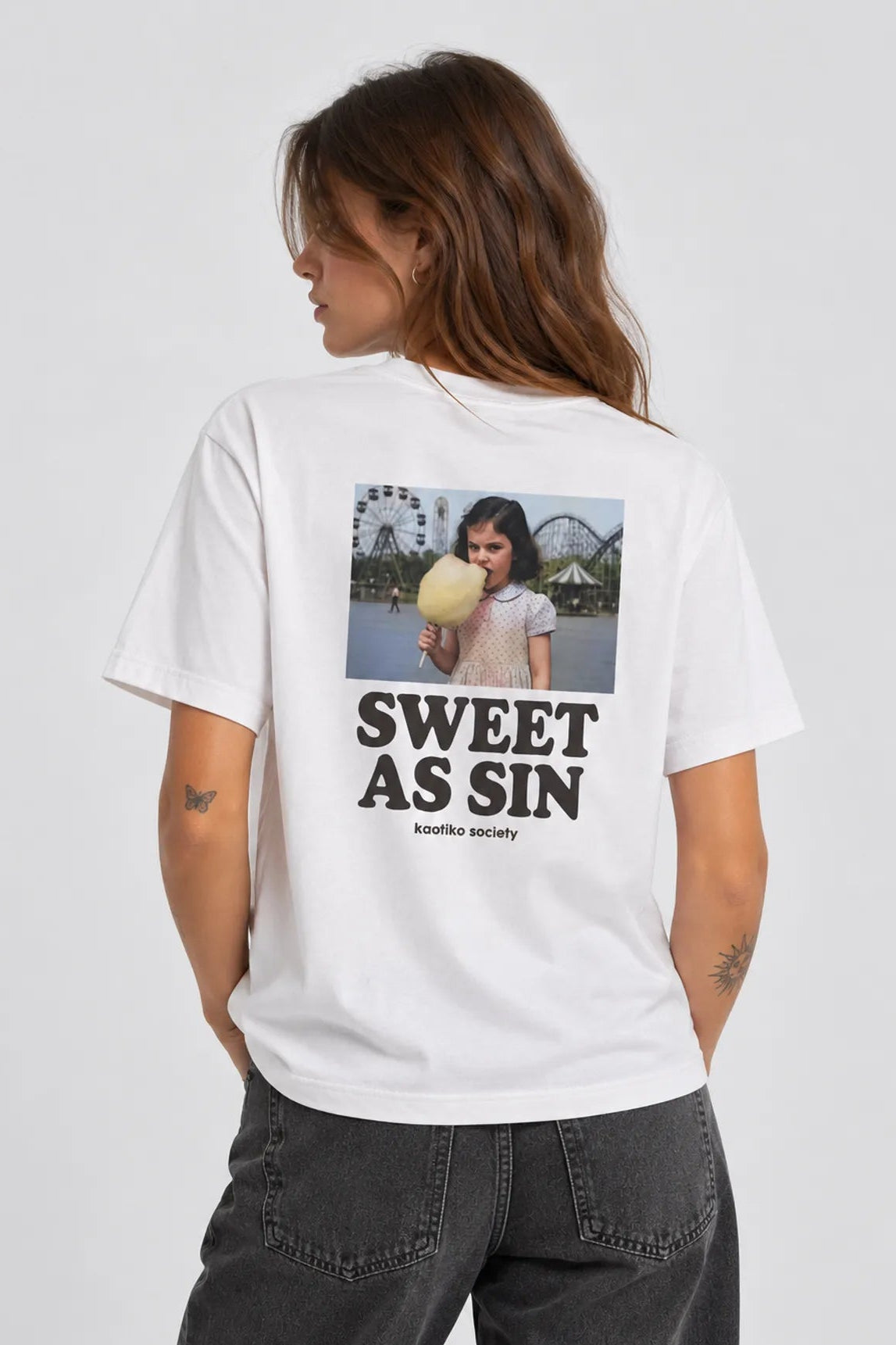 Kaotiko Camiseta Mujer Sweet Blanca