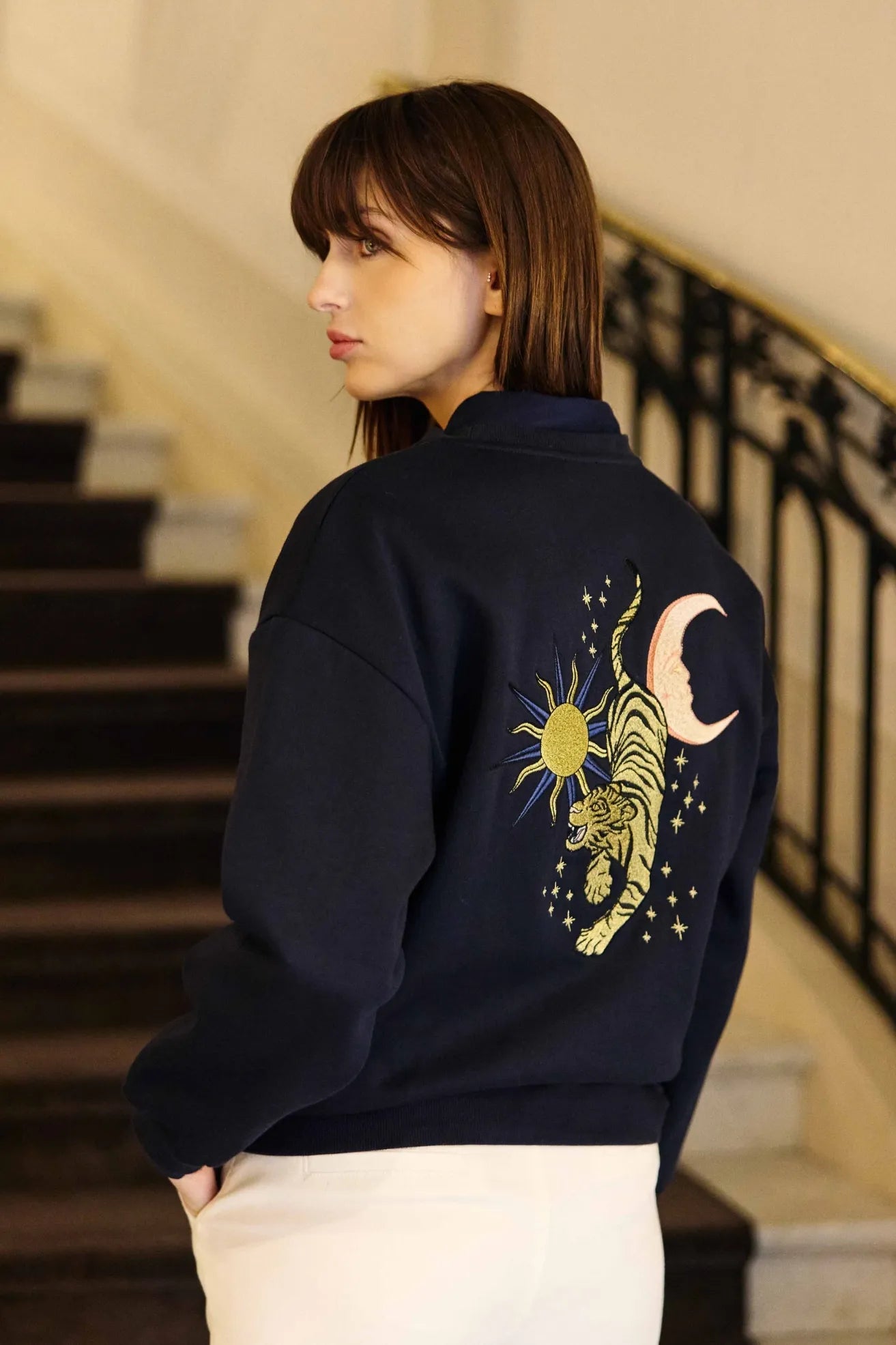 La Petite Étoile Sudadera Mujer Tiger Azul Who killed Bambi?