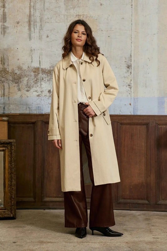 La Petite Étoile Trench Mujer Nevina Beige Who killed Bambi?