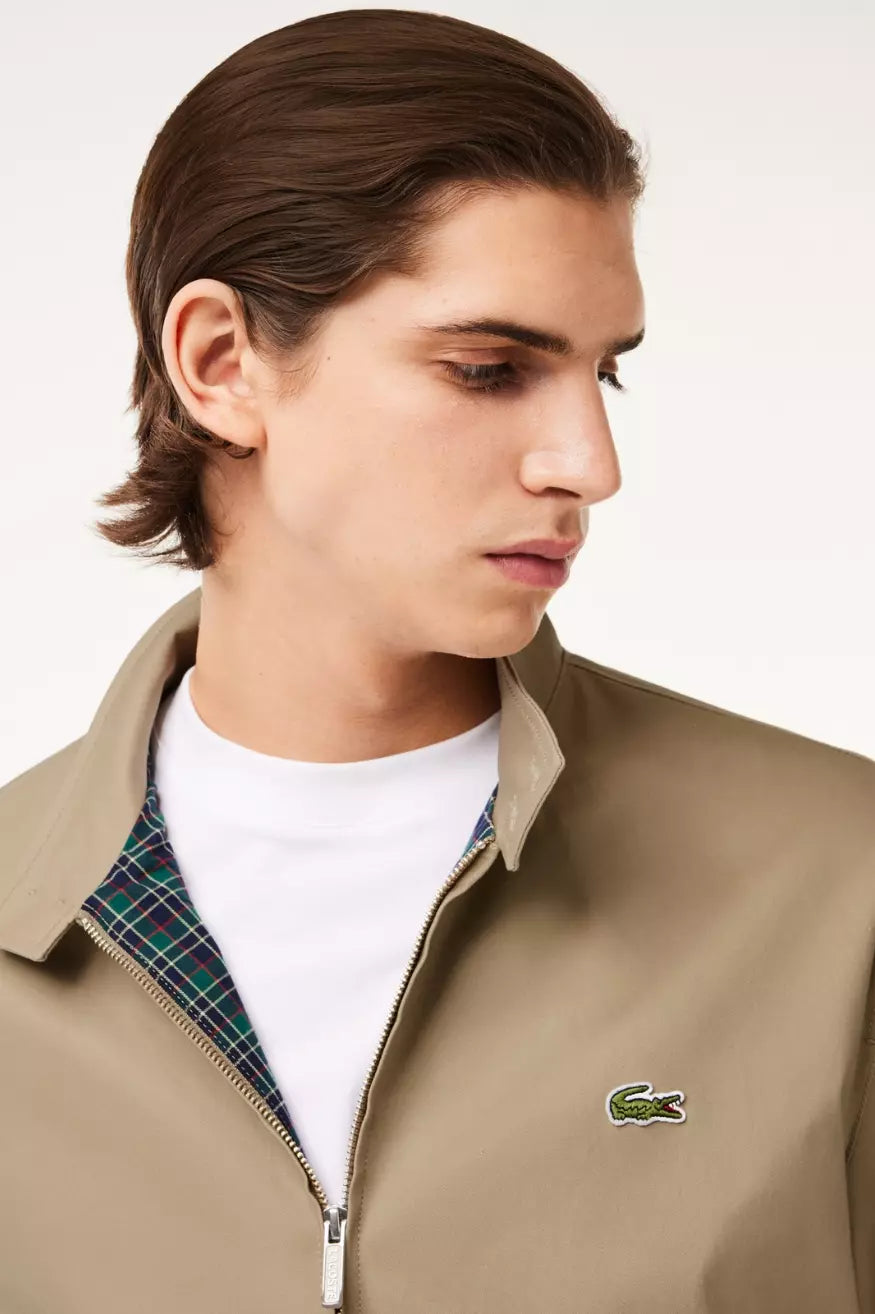 Lacoste Chaqueta Harrington Impermeable Hombre Beige