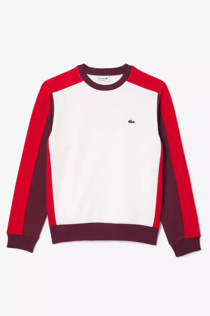 Lacoste Sudadera Hombre Color Block Blanco/Rojo/Burdeos Who Killed Bambi?