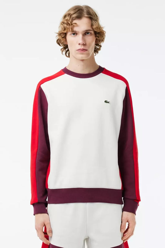 Lacoste Sudadera Hombre Color Block Blanco/Rojo/Burdeos Who Killed Bambi?