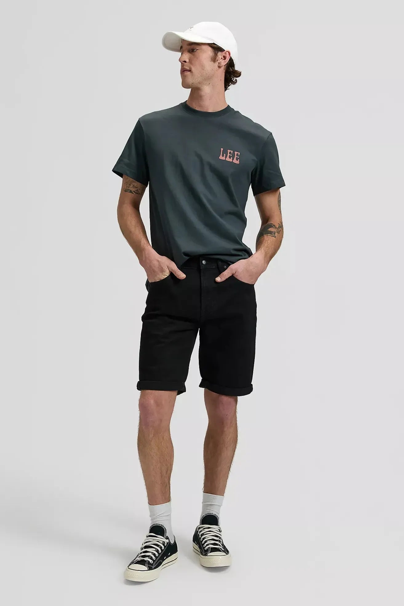 Lee Workwear Camiseta Hombre Vinyl Negra Who killed Bambi?