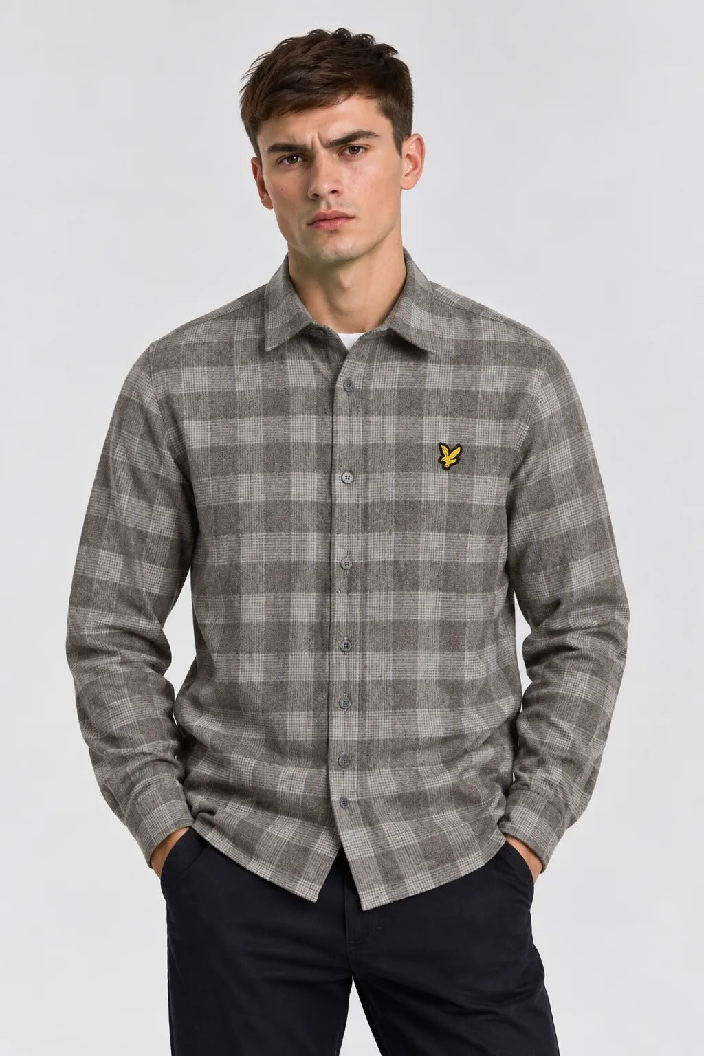 Lyle And Scott Camisa Hombre Cuadros Grises Who killed Bambi?