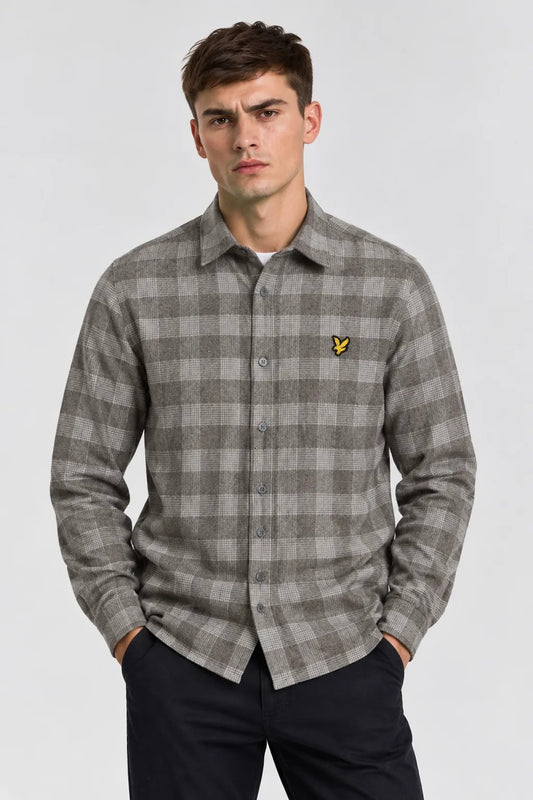 Lyle And Scott Camisa Hombre Cuadros Grises Who killed Bambi?