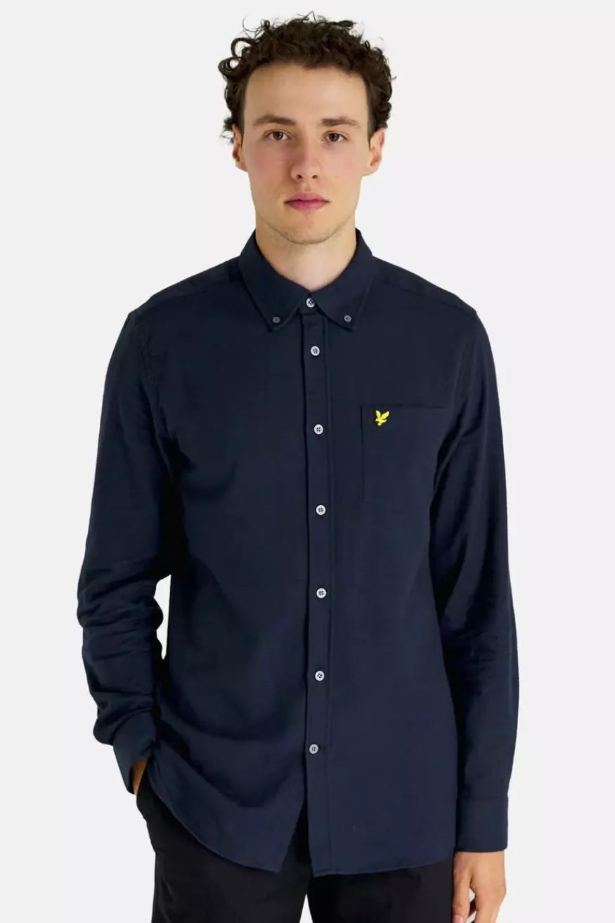 Lyle And Scott Camisa Hombre Flannel Azul Who Killed Bambi?