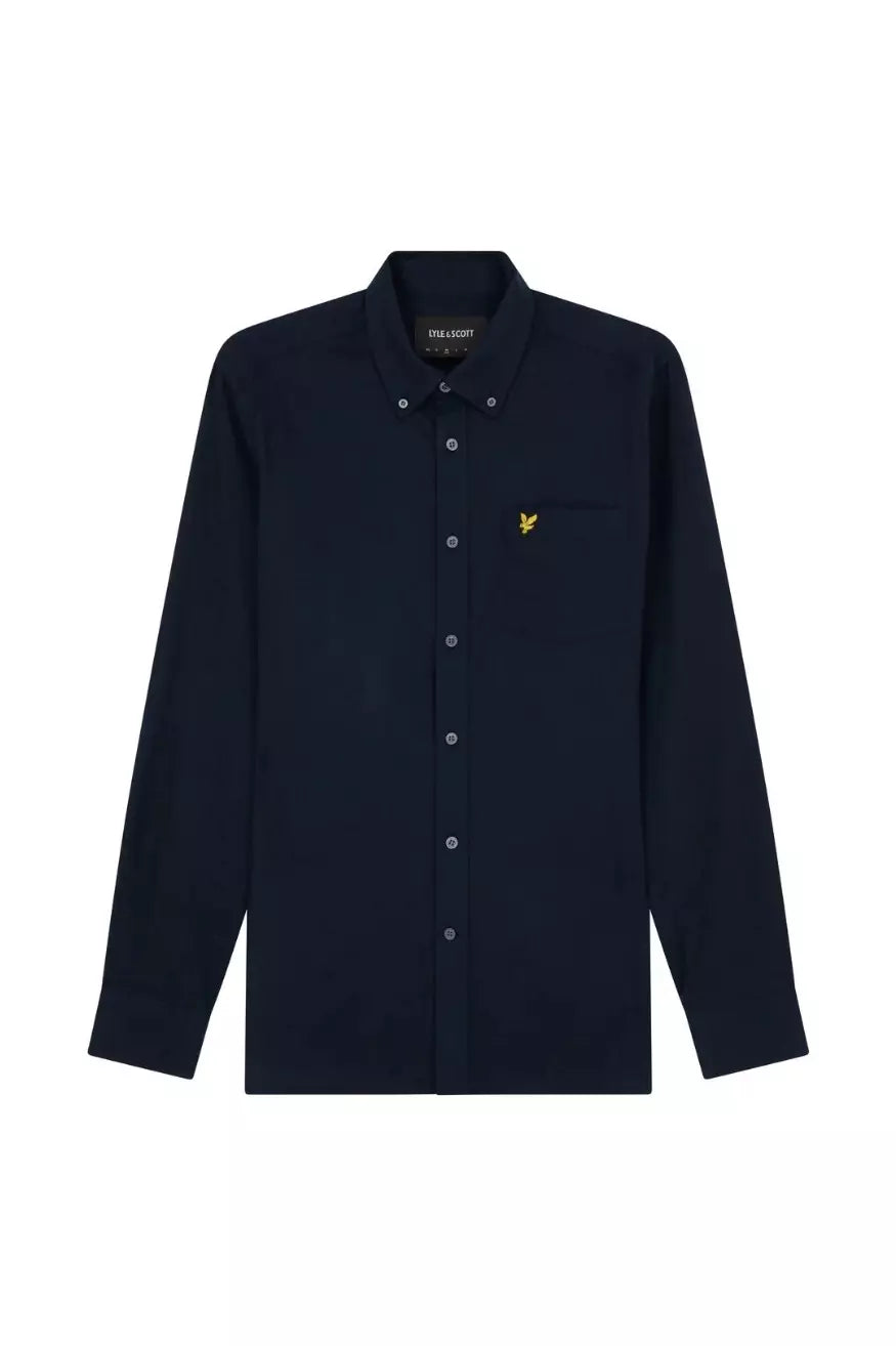 Lyle And Scott Camisa Hombre Flannel Azul Who Killed Bambi?