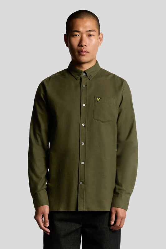 Lyle And Scott Camisa Hombre Flannel Verde Who killed Bambi?