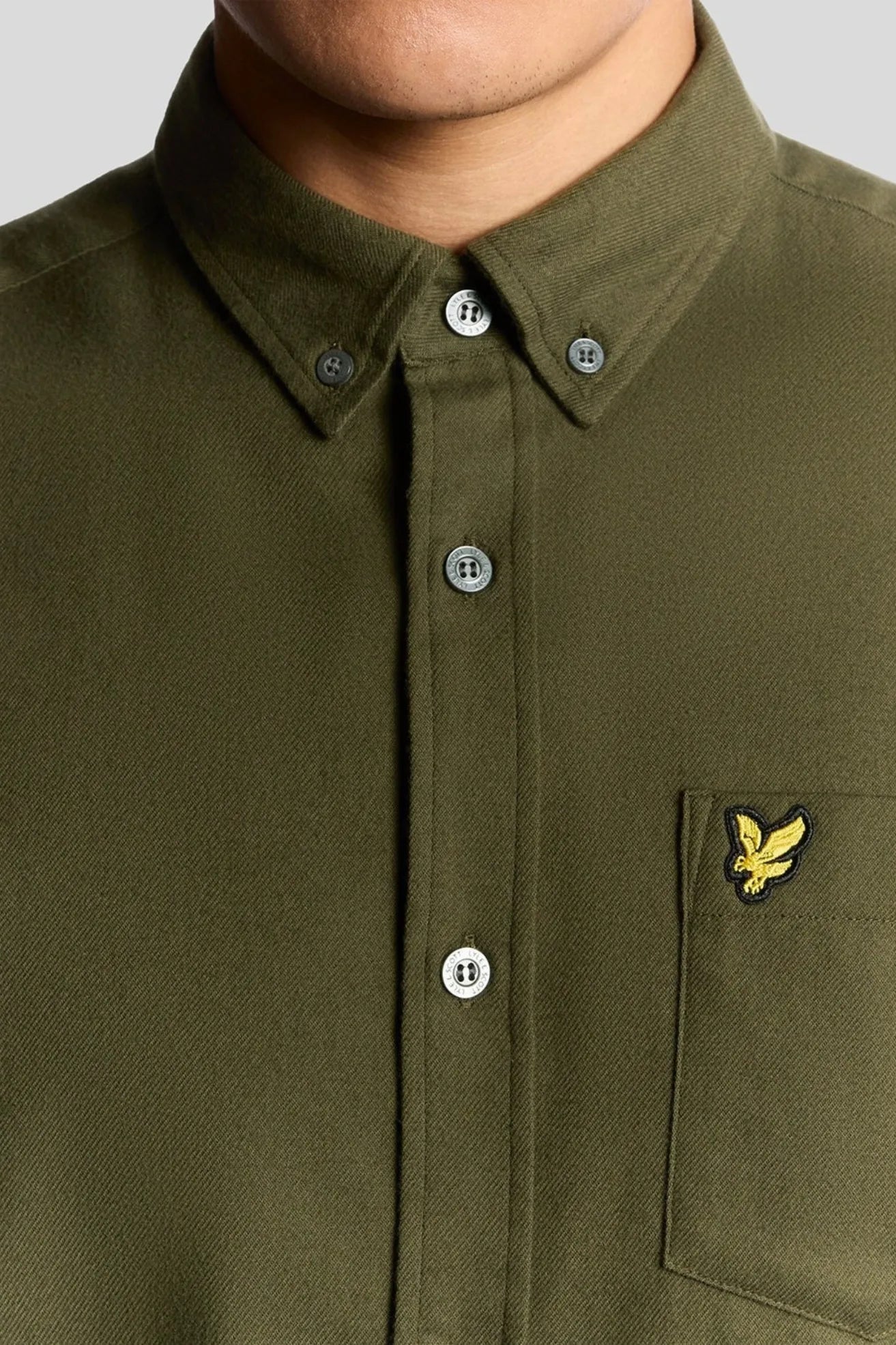 Lyle And Scott Camisa Hombre Flannel Verde Who killed Bambi?