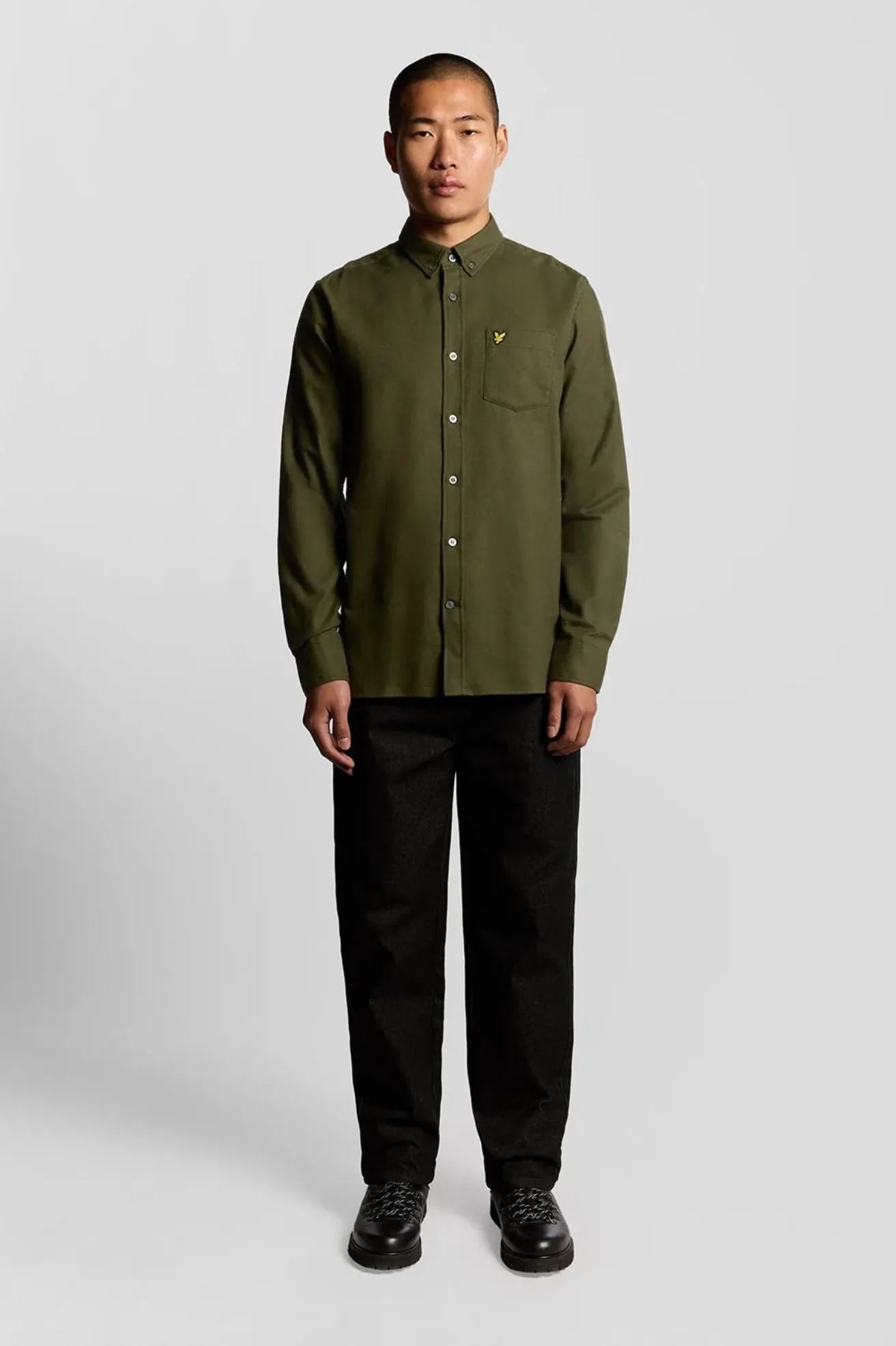 Lyle And Scott Camisa Hombre Flannel Verde Who killed Bambi?