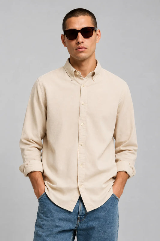 Lyle And Scott Camisa Hombre Micropana Beige Who killed Bambi?