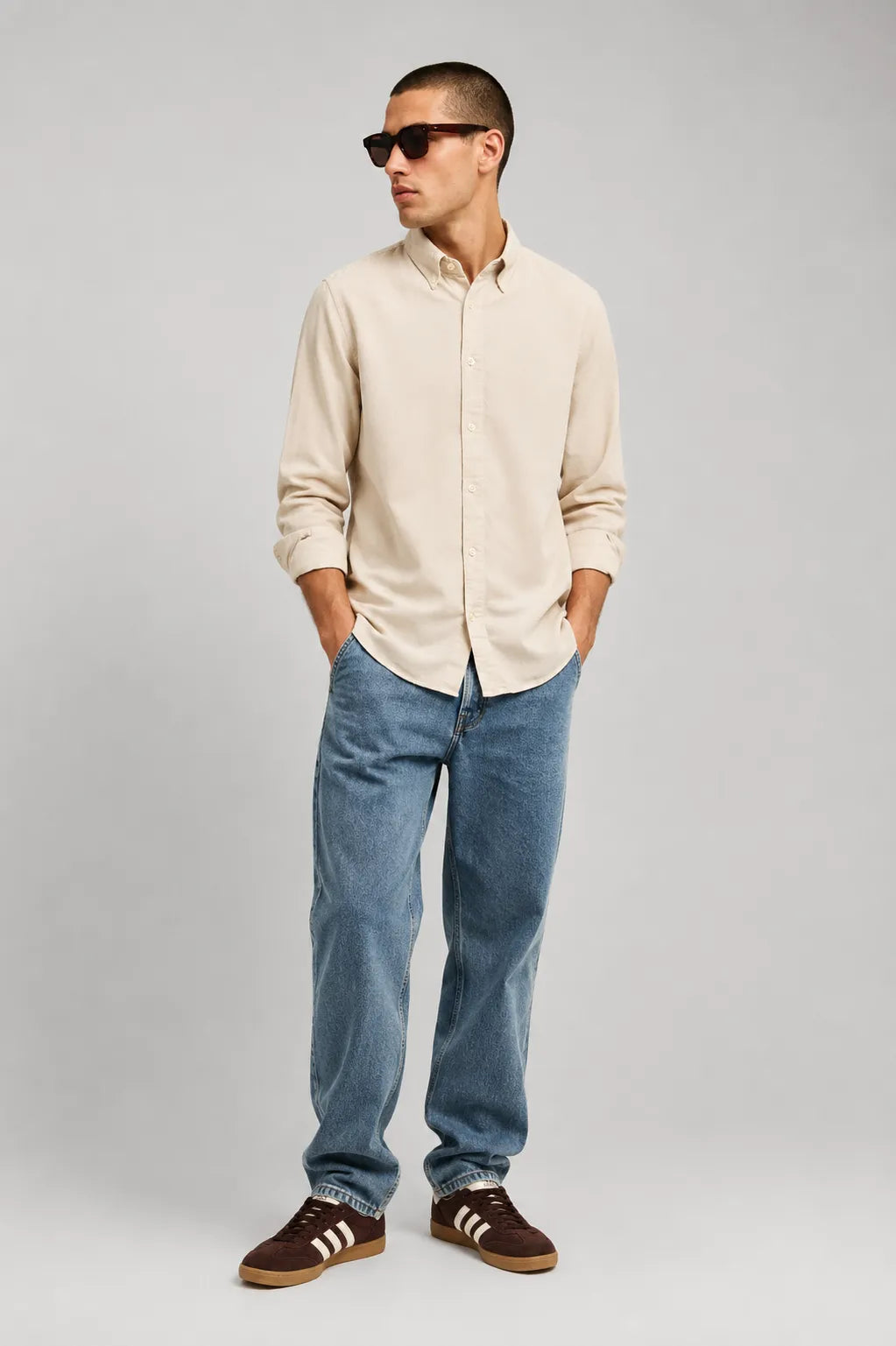Lyle And Scott Camisa Hombre Micropana Beige Who killed Bambi?