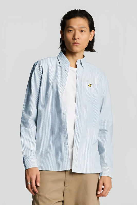 Lyle And Scott Camisa Hombre Oxford Rayas Azules Who killed Bambi?