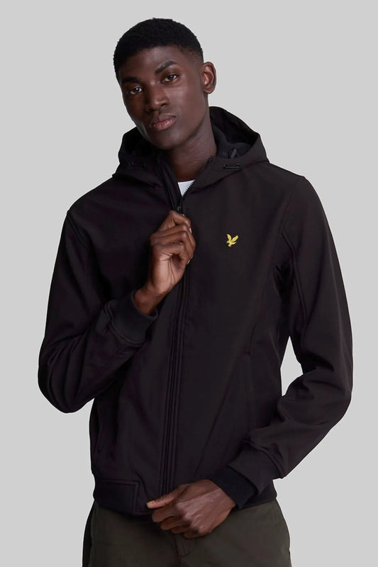 Lyle And Scott Chaqueta Hombre Softshell Capucha Negra Who killed Bambi?