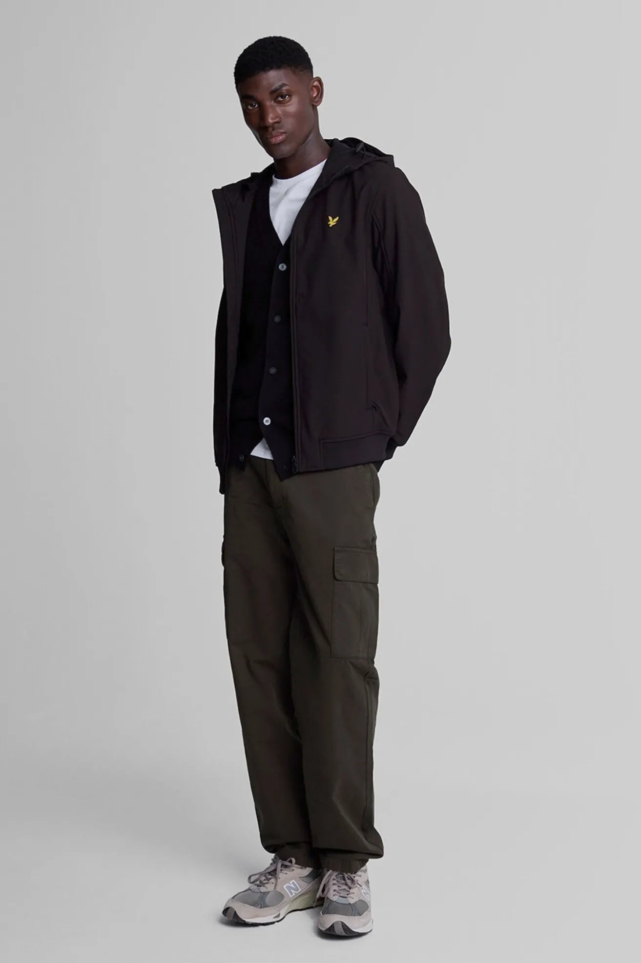 Lyle And Scott Chaqueta Hombre Softshell Capucha Negra Who killed Bambi?