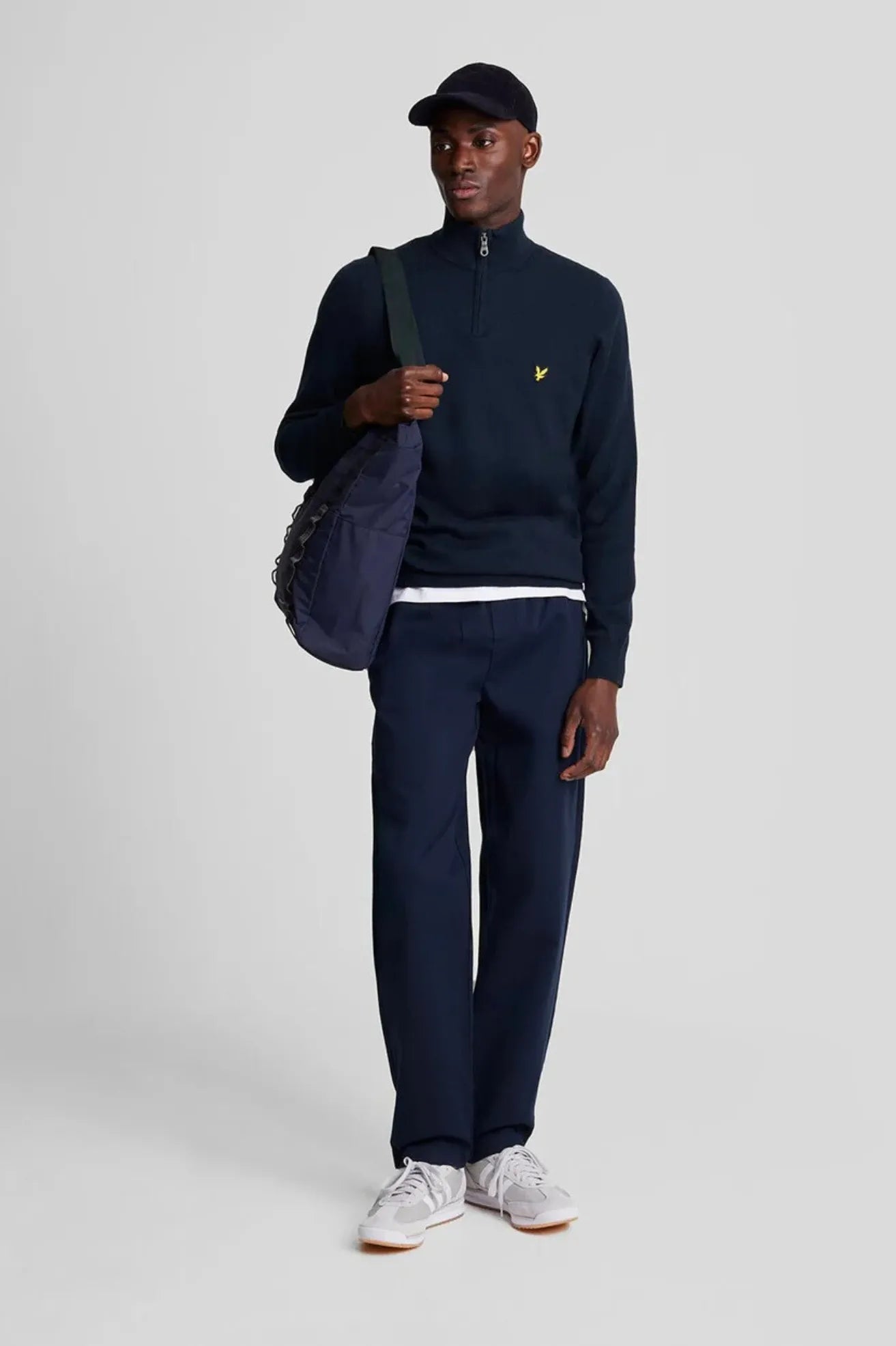 Lyle And Scott Jersey Hombre Cotton Merino 1/4 Zip Azul Who killed Bambi?