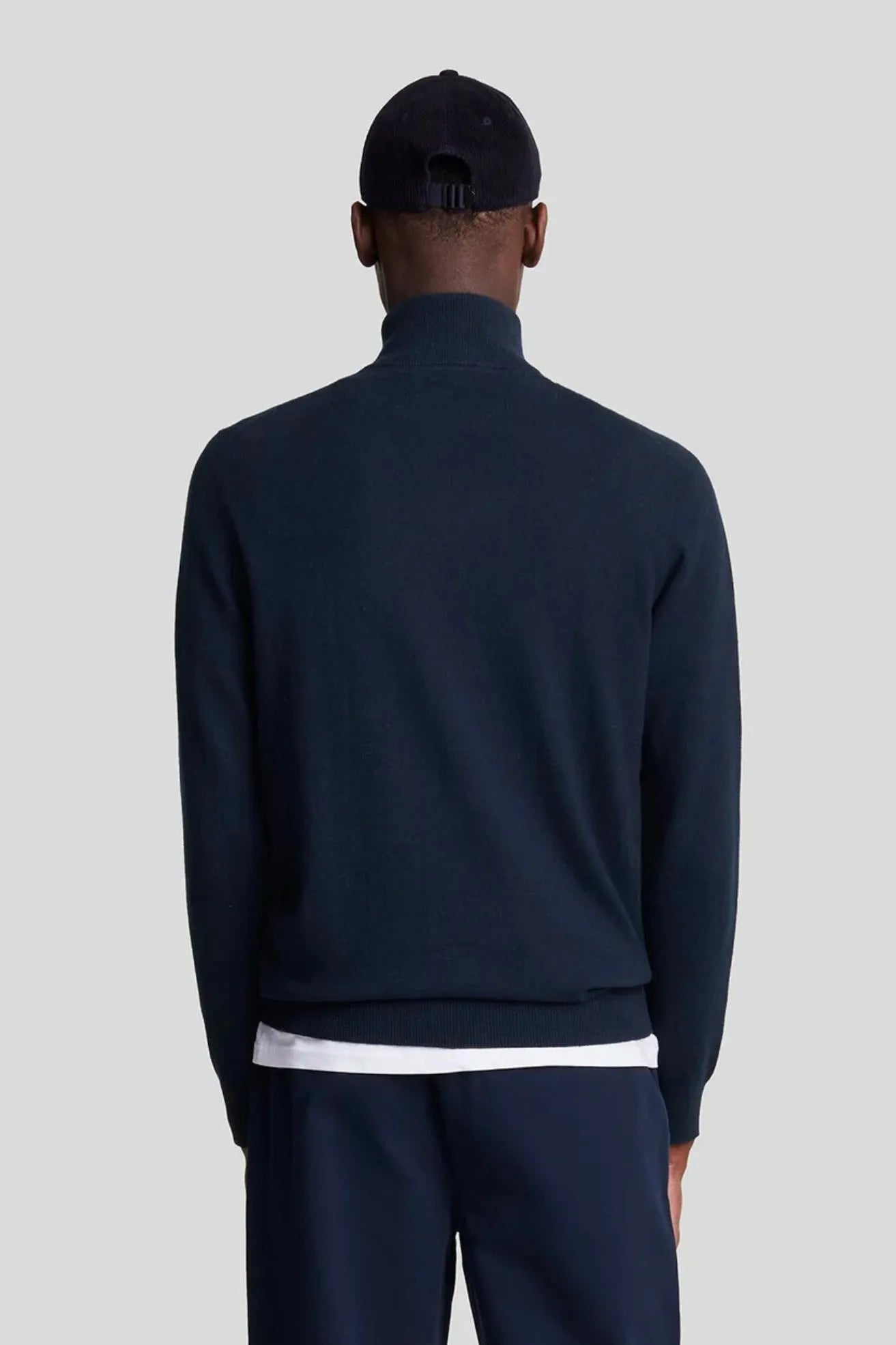 Lyle And Scott Jersey Hombre Cotton Merino 1/4 Zip Azul Who killed Bambi?