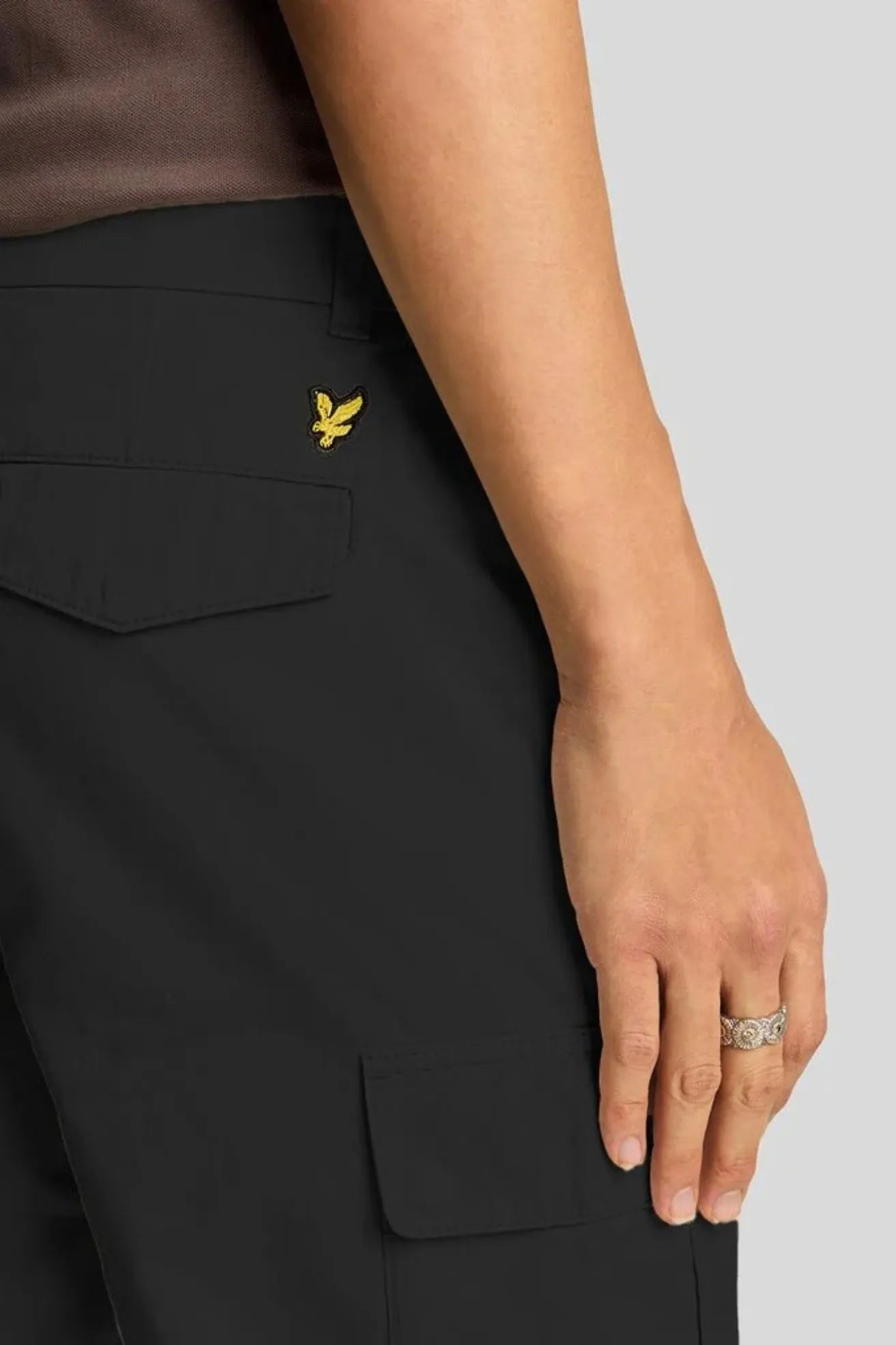 Lyle And Scott Pantalón Cargo Hombre Negro Who killed Bambi?