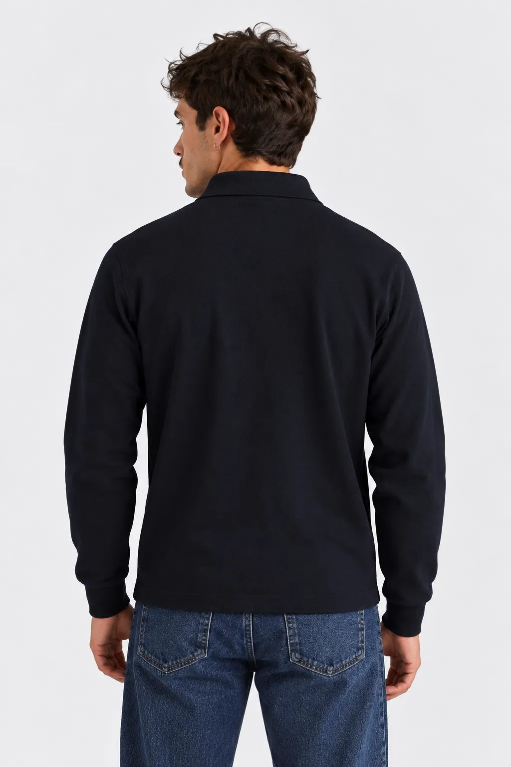 Lyle And Scott Polo Hombre Manga Larga Azul Who killed Bambi?