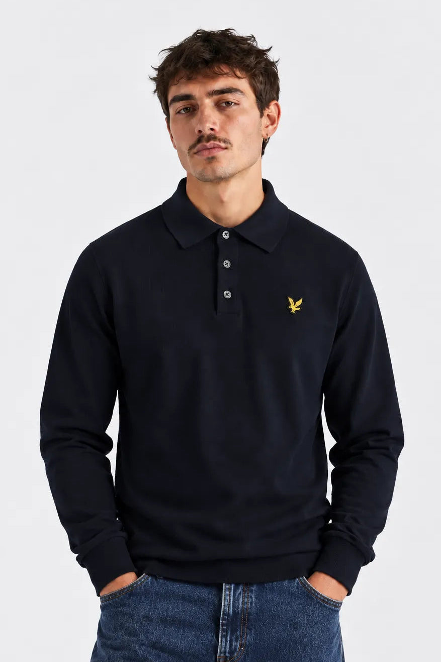 Lyle And Scott Polo Hombre Manga Larga Azul Who killed Bambi?