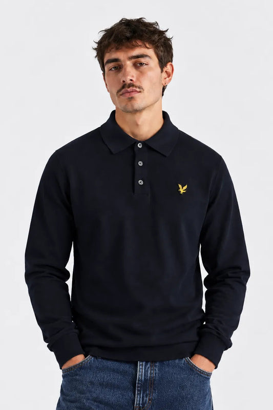 Lyle And Scott Polo Hombre Manga Larga Azul Who killed Bambi?