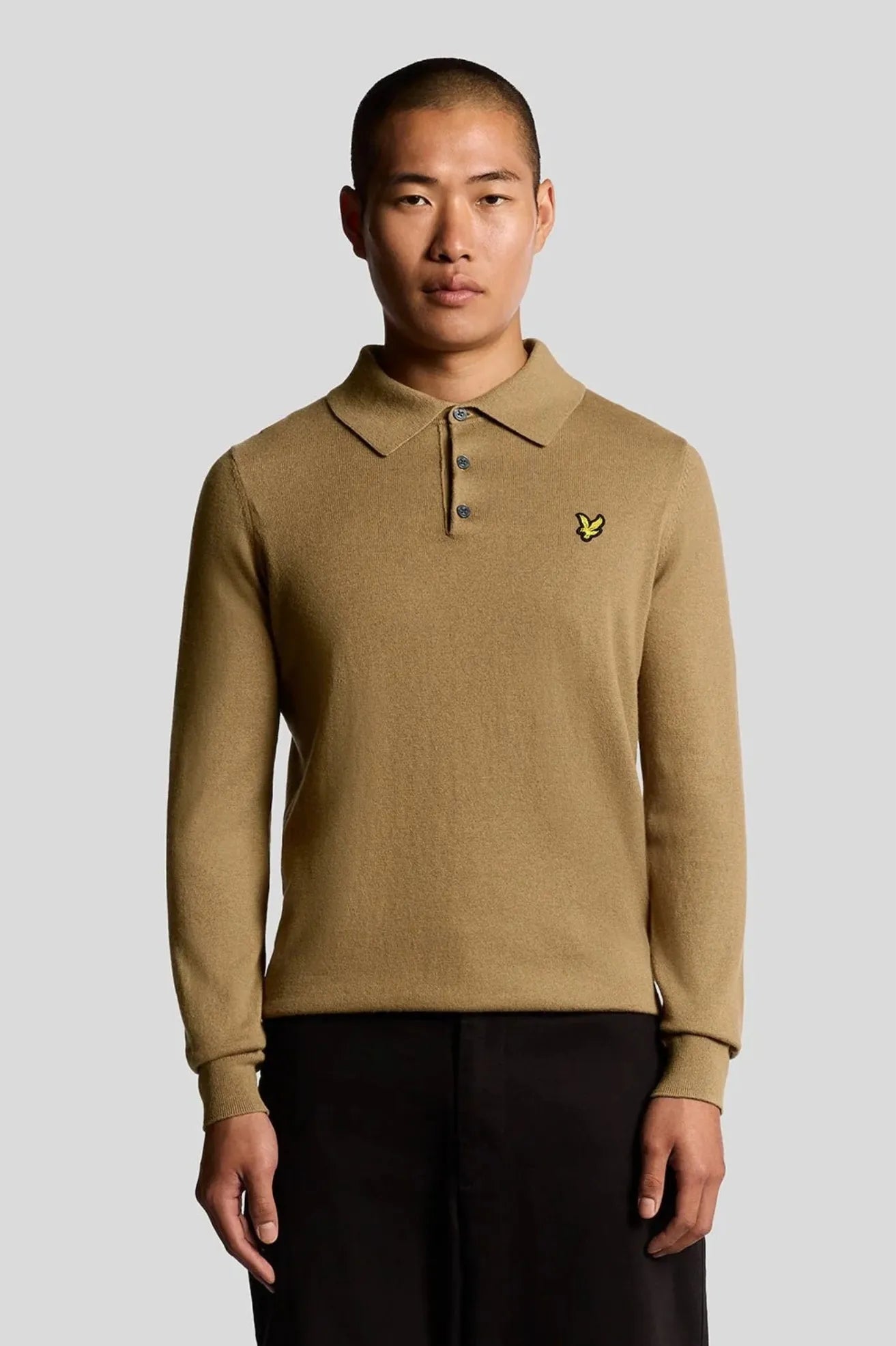 Lyle And Scott Polo Hombre Manga Larga Camel Who killed Bambi?