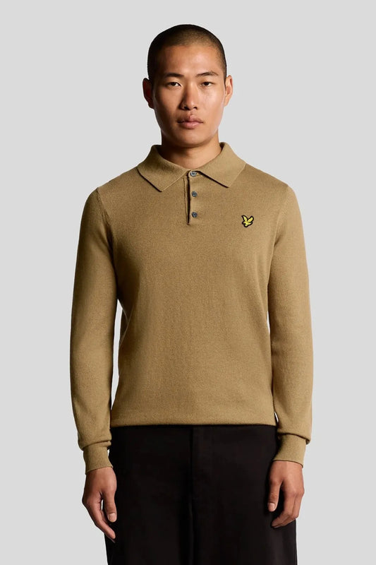 Lyle And Scott Polo Hombre Manga Larga Camel Who killed Bambi?