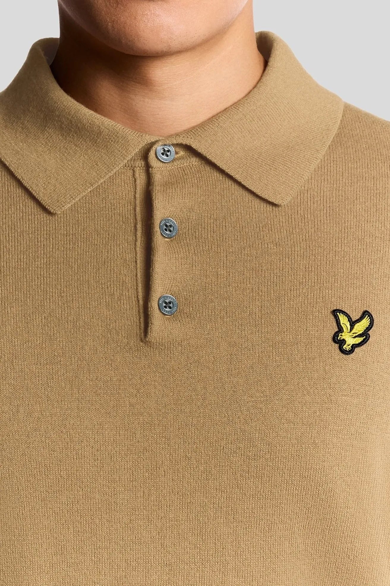 Lyle And Scott Polo Hombre Manga Larga Camel Who killed Bambi?