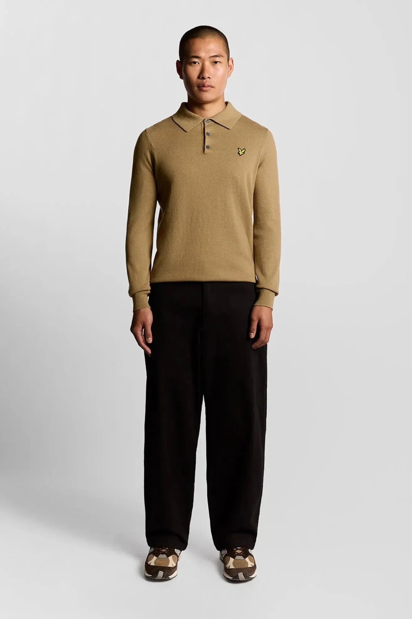 Lyle And Scott Polo Hombre Manga Larga Camel Who killed Bambi?