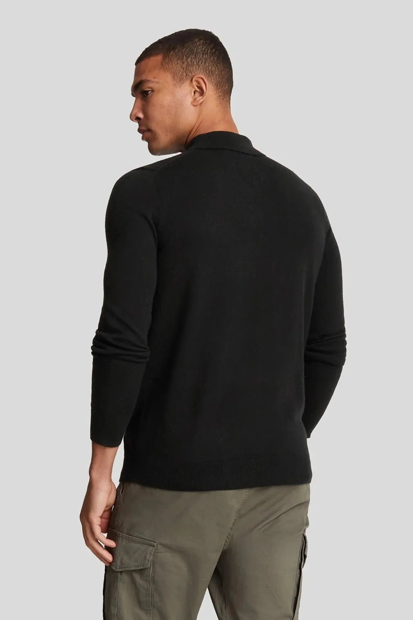 Lyle And Scott Polo Hombre Manga Larga Negro Who killed Bambi?