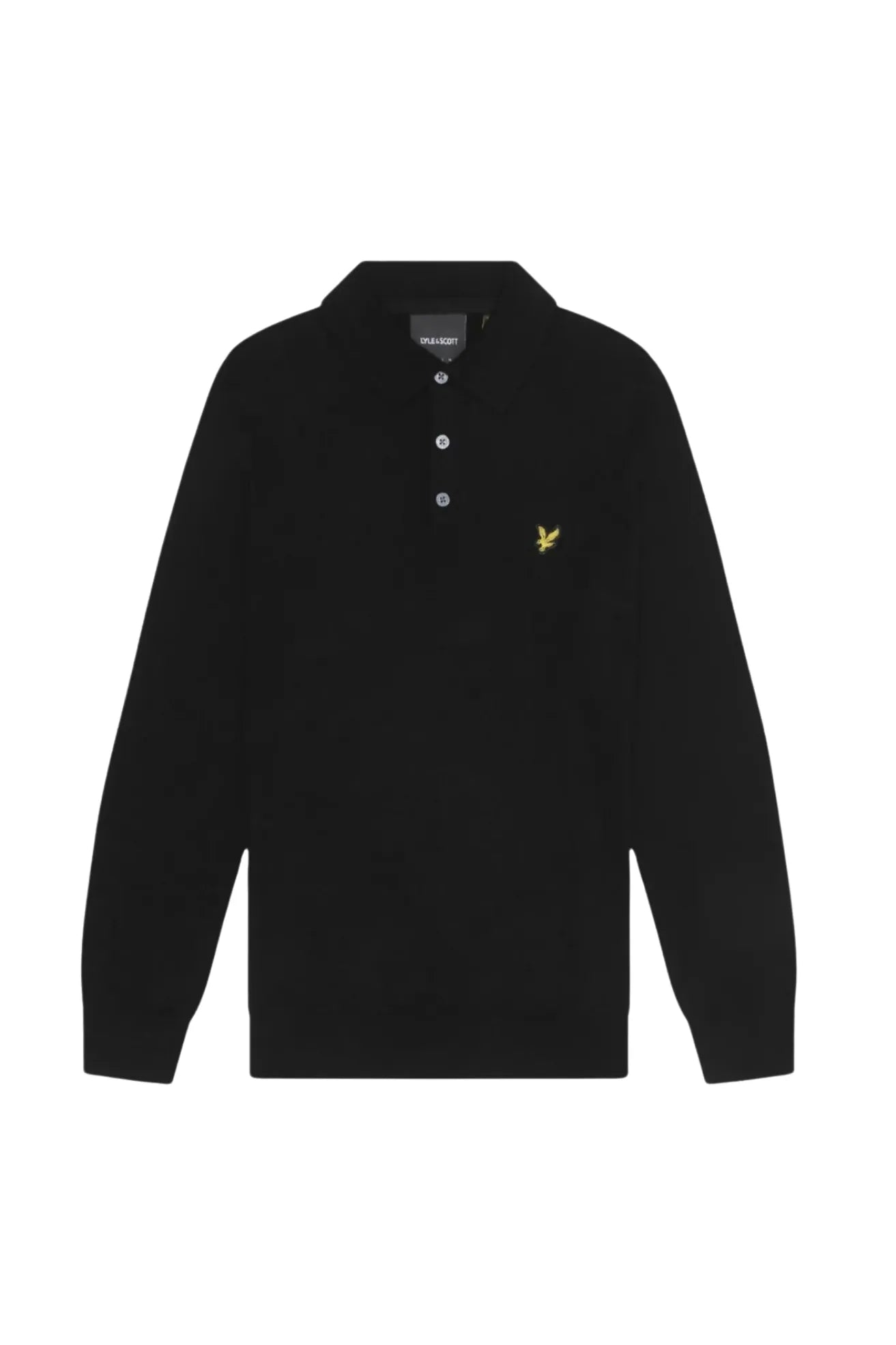 Lyle And Scott Polo Hombre Manga Larga Negro Who killed Bambi?