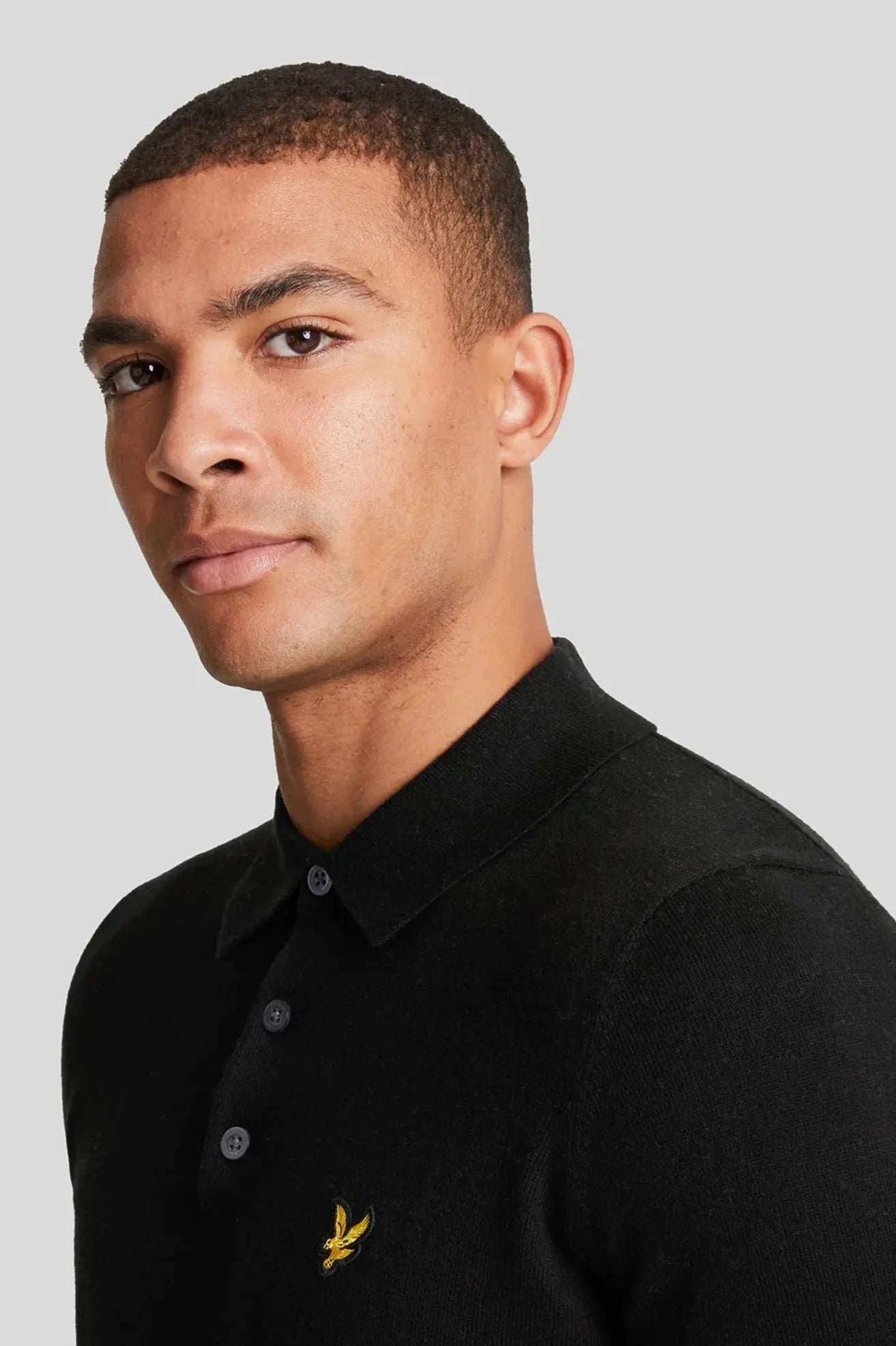 Lyle And Scott Polo Hombre Manga Larga Negro Who killed Bambi?