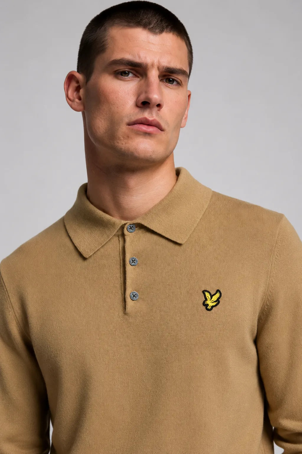 Lyle And Scott Polo Punto Hombre Manga Larga Camel Who killed Bambi?