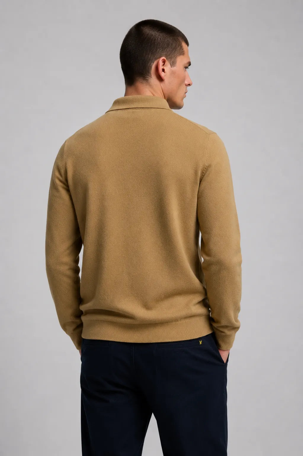 Lyle And Scott Polo Punto Hombre Manga Larga Camel Who killed Bambi?