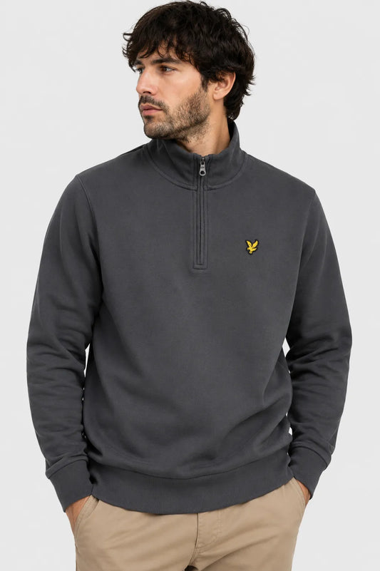 Lyle And Scott Sudadera Hombre Quarter Zip Gris Gunmetal Who killed Bambi?