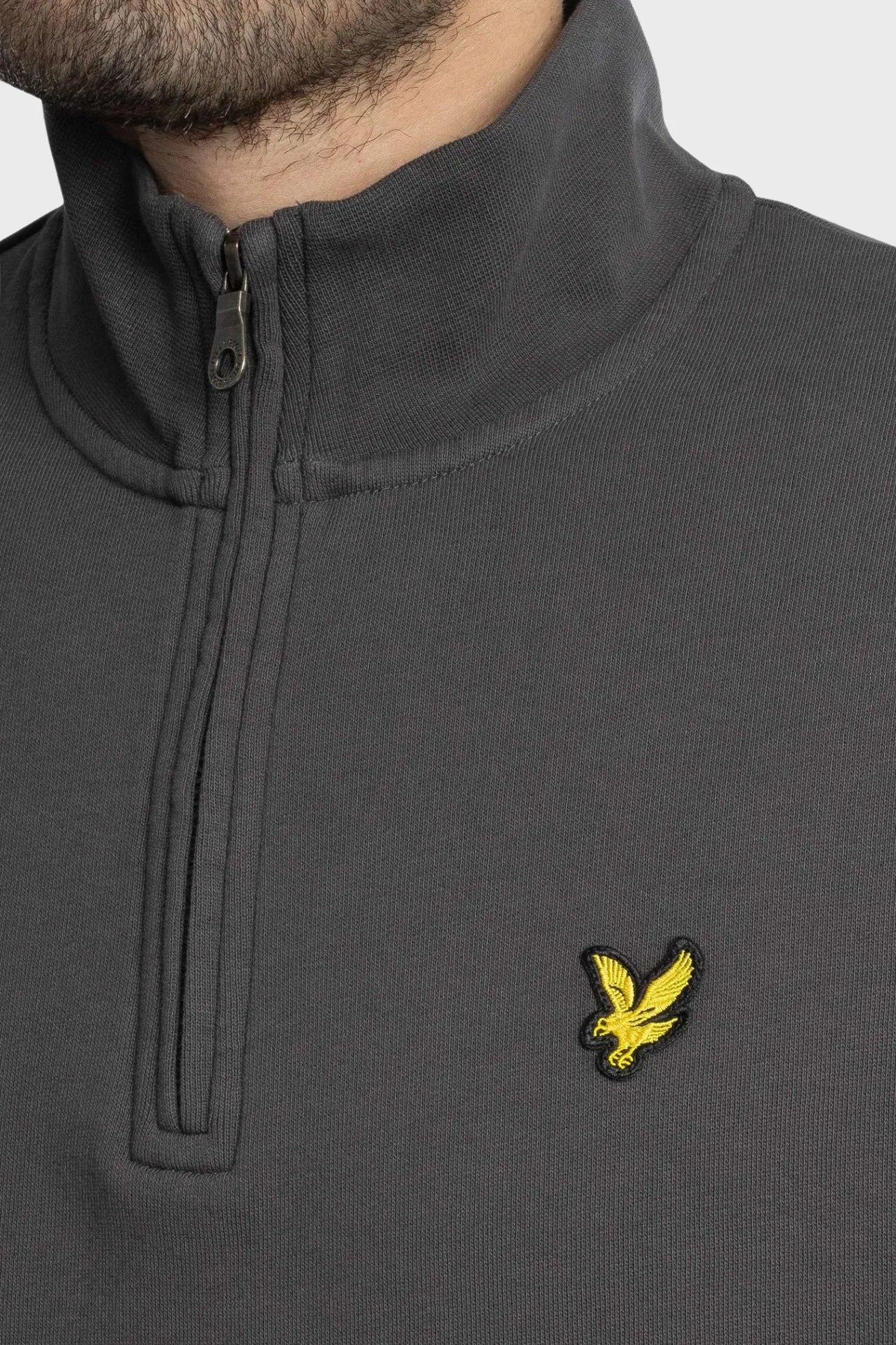 Lyle And Scott Sudadera Hombre Quarter Zip Gris Gunmetal Who killed Bambi?