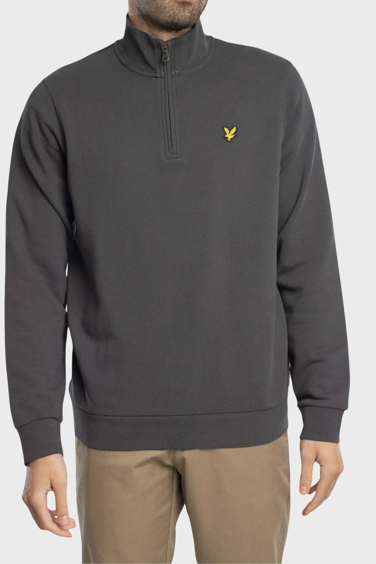 Lyle And Scott Sudadera Hombre Quarter Zip Gris Gunmetal Who killed Bambi?